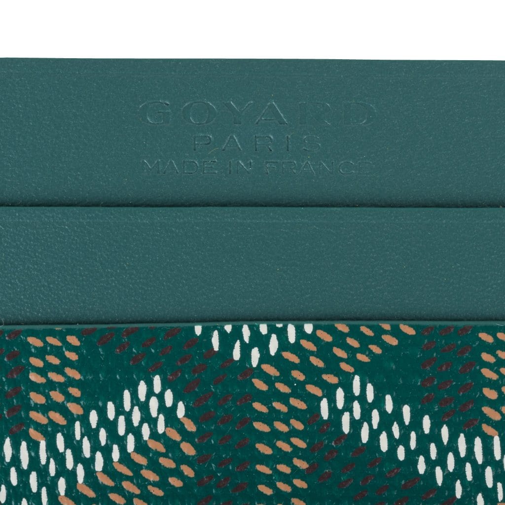 green goyard card holder