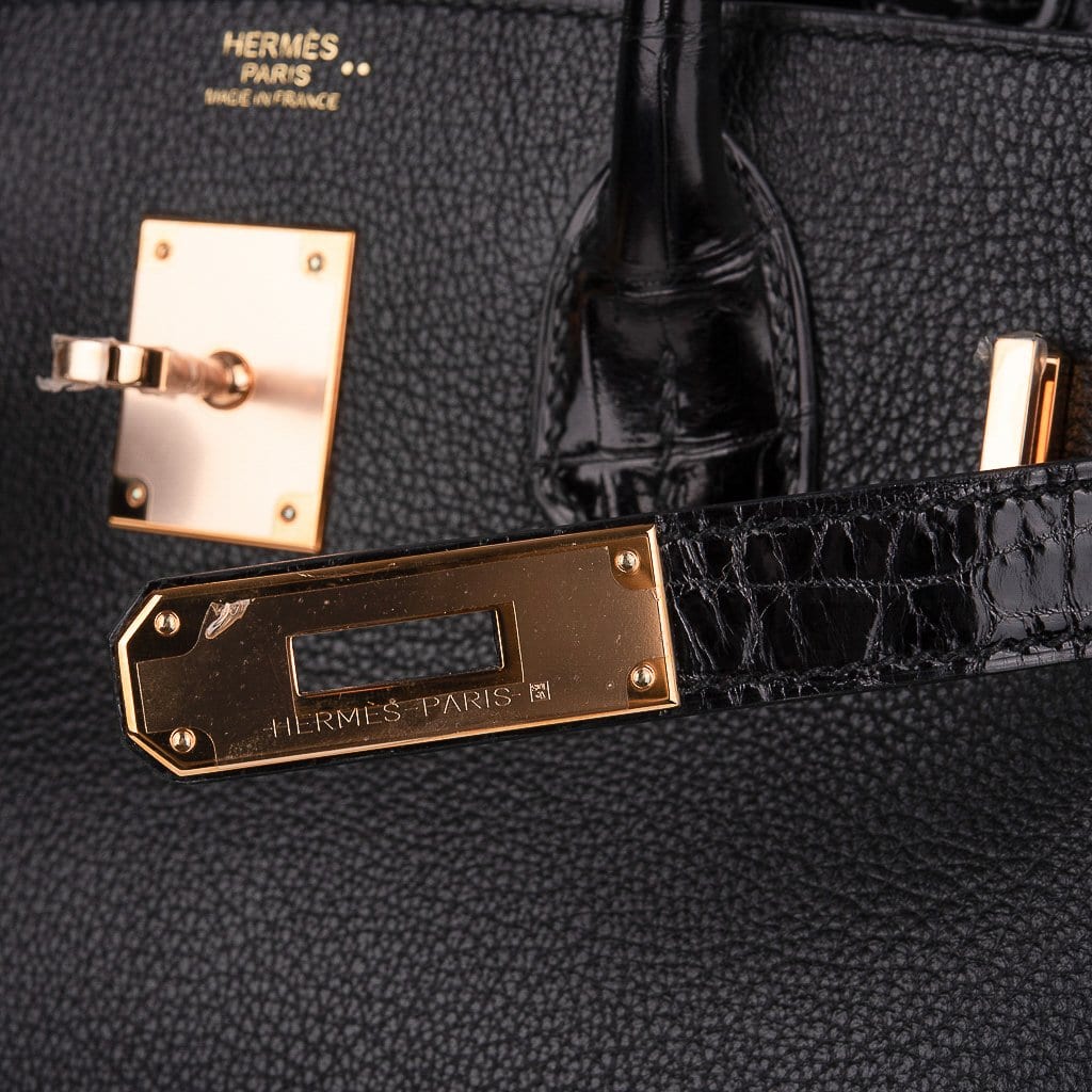 black and gold birkin