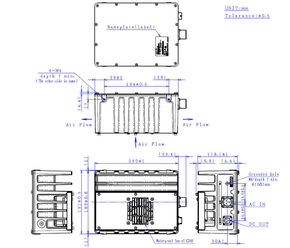 NJZ1295 Outline Drawing