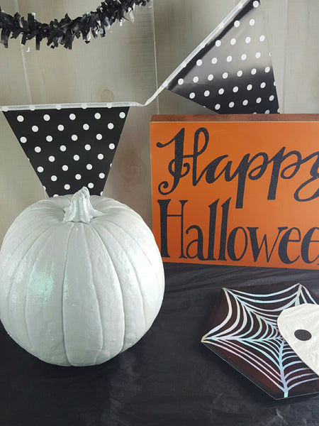 White Holographic Pumpkin