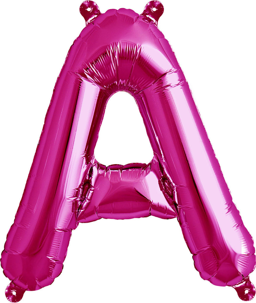 large pink letter balloons