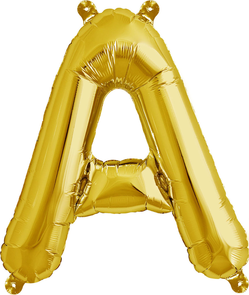 gold letter balloons