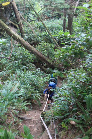 A tricky beach bypass, Nootka Trail