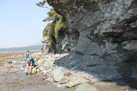 A break on the Nootka Trail near Skuna Bay