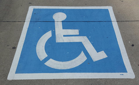 Handicapped Symbol, Retractable Strap Belt