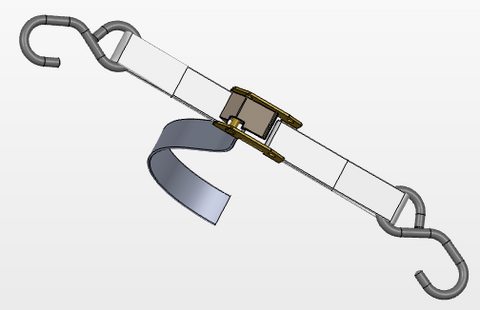 Line drawing of cam buckle strap