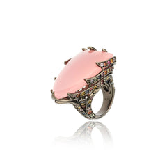 pink chalcedony ring