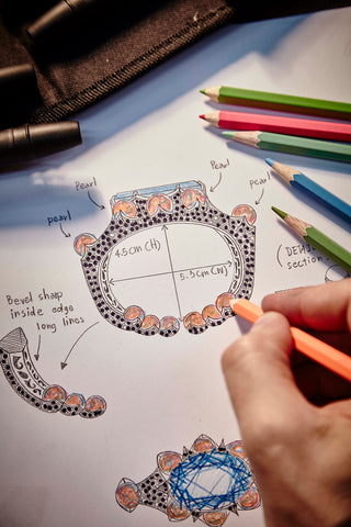 Sketching fine jewelry by MCL Design