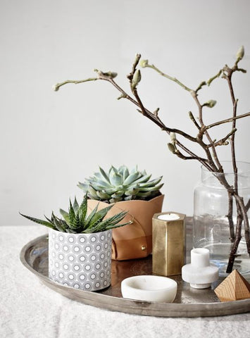 Soften your coffee table with an organic element