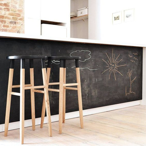 Chalk board kitchen bench