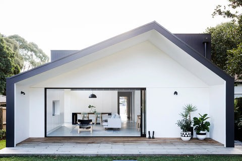Black and white minimalist house