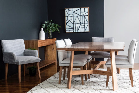 Otway dining table with Maison dining Chairs