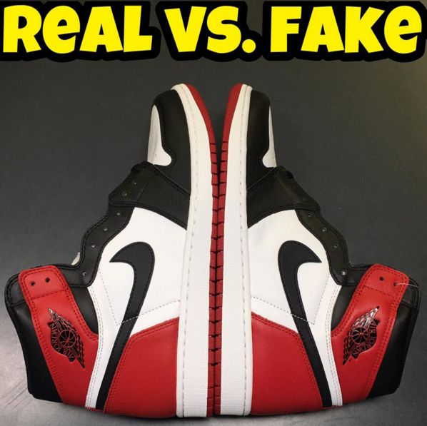 jordan 1 black toe real vs fake