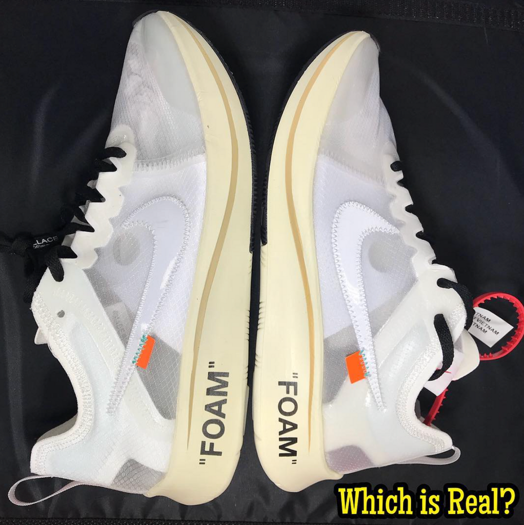 Real Vs. Fake - Off White x Nike Zoom 