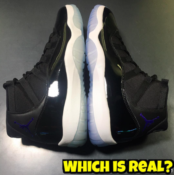 fake vs real space jam 11