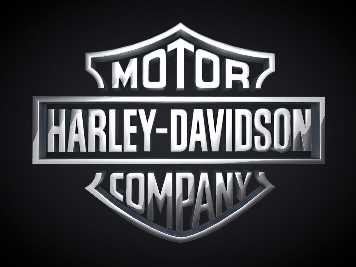 Harley 3D Davidson Logo - Chrome | Pixellogo