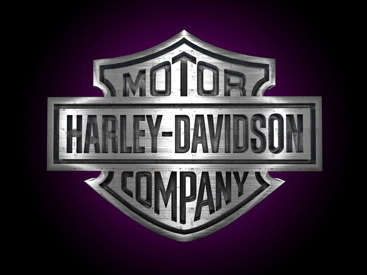 3D Harley Davidson logo - Brushed Steel  | Pixellogo