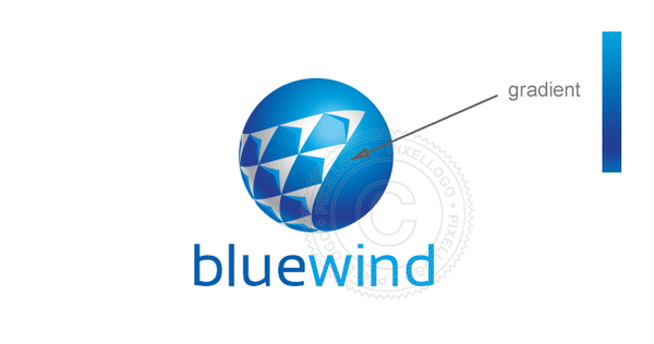 Gradient Blue sphere logo 