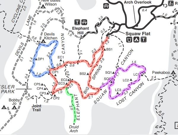 Canyonlands Needles District Map