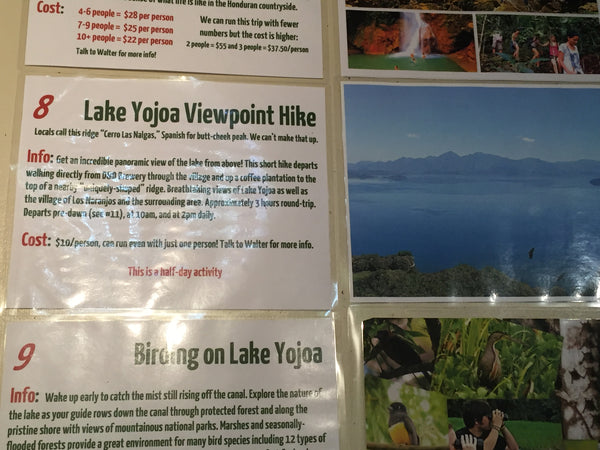 Description of the Lake Yojoa hike in Honduras.