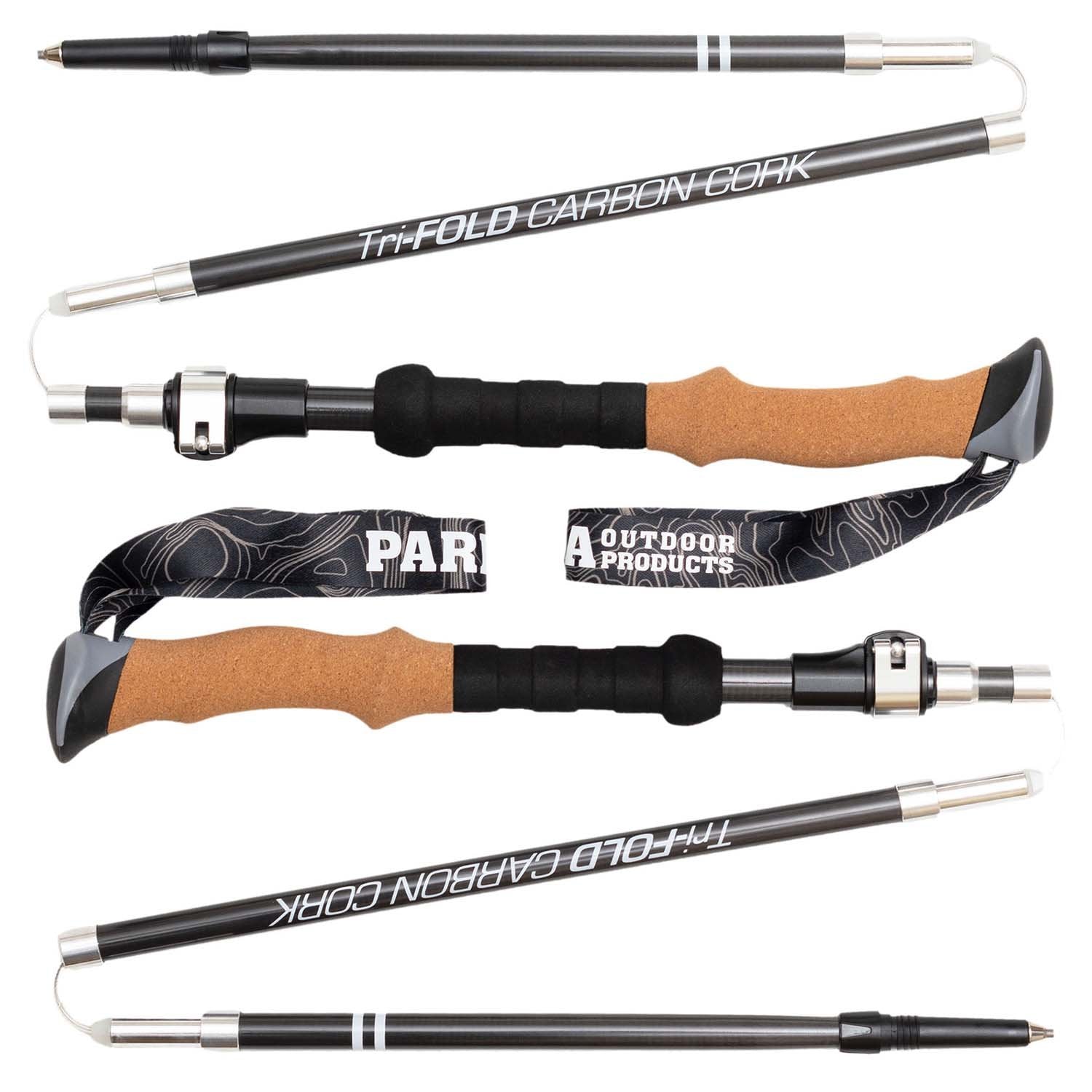 Details about   Collapsible Trekking Poles w/ Cork Grips & All Terrain Accessories 