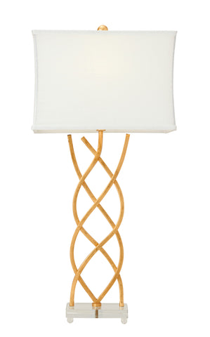 Loose Braid Gold Metal Resin Table Lamp