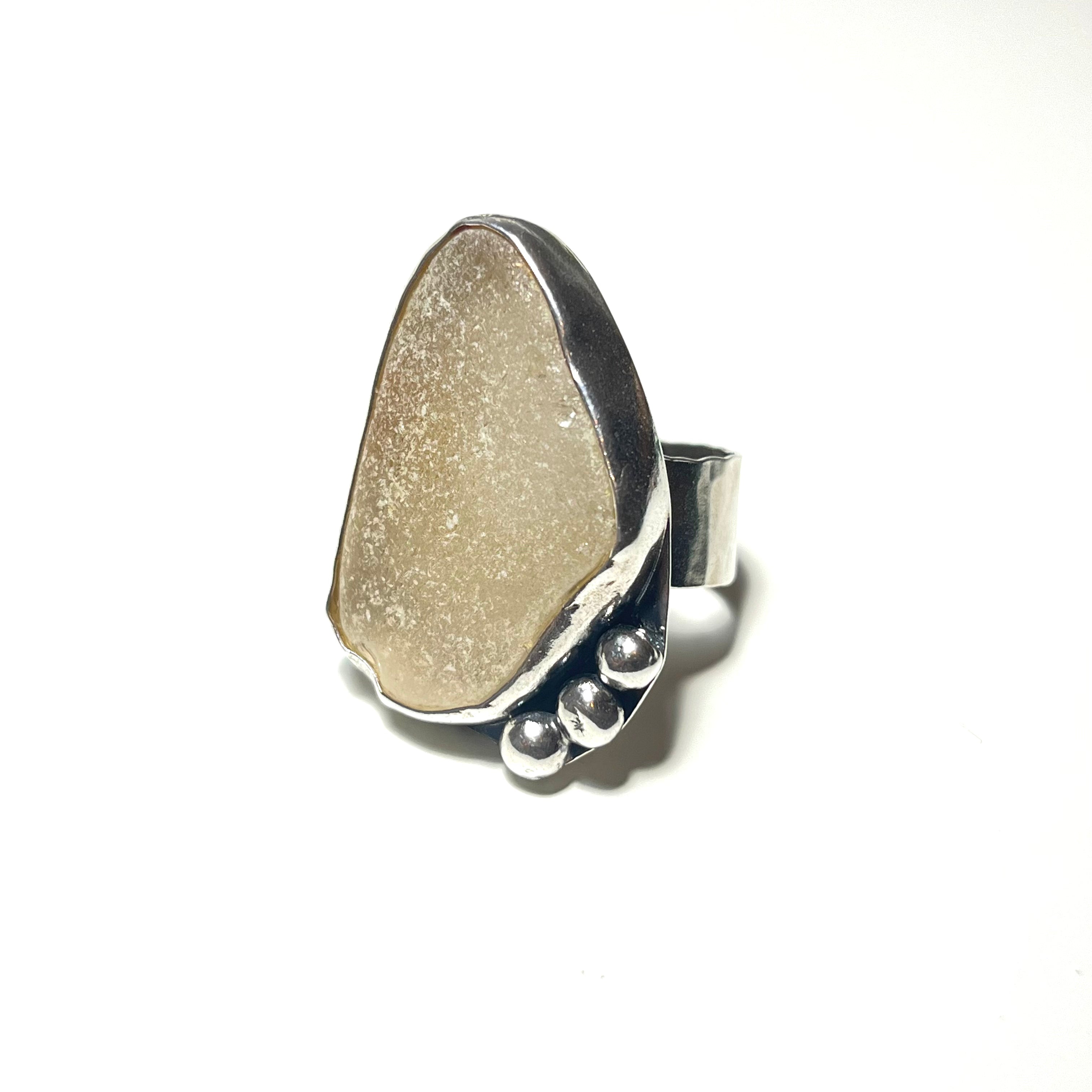 Beach glass ring - size 7.5