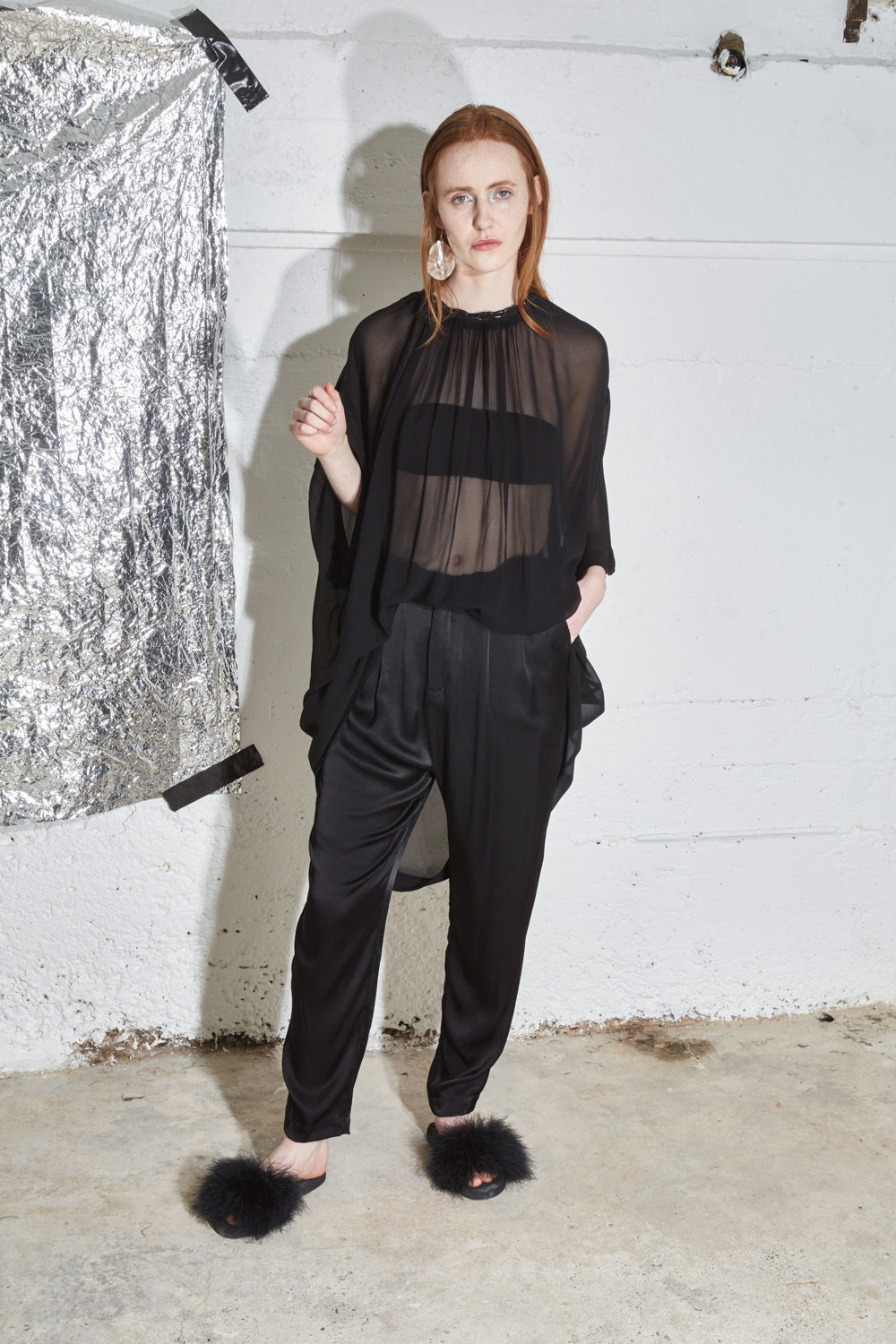 CHIPS, DIPS, CHAINS, WHIPS TUNIC - VISCOSE GEORGETTE // BLAIR PANT - SATIN