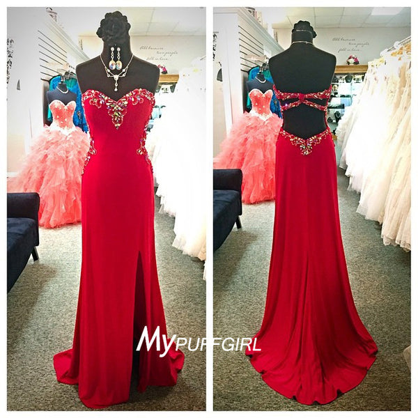 stunning red prom dresses