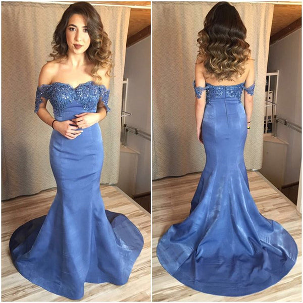 cornflower blue prom dress