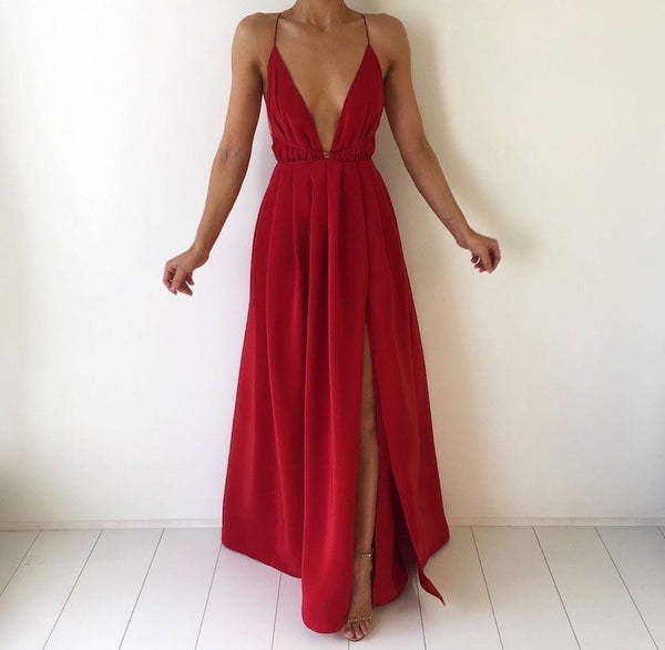 long maxi prom dress