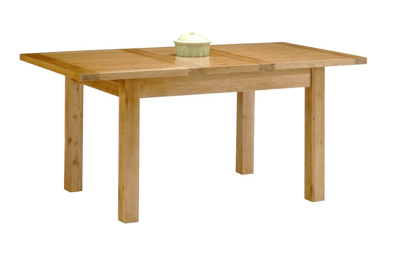 hampshire solid oak small dining room table / extendable