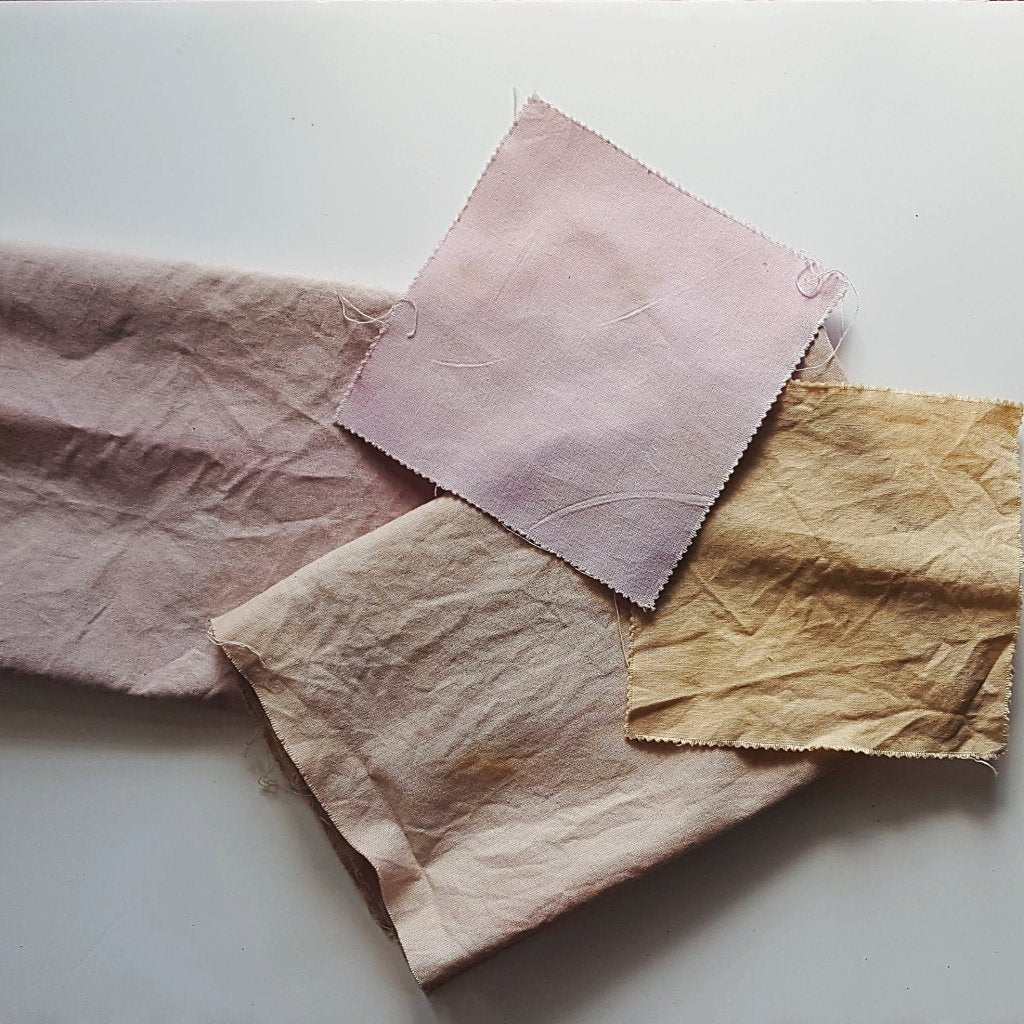 Rose petal natural dye cotton