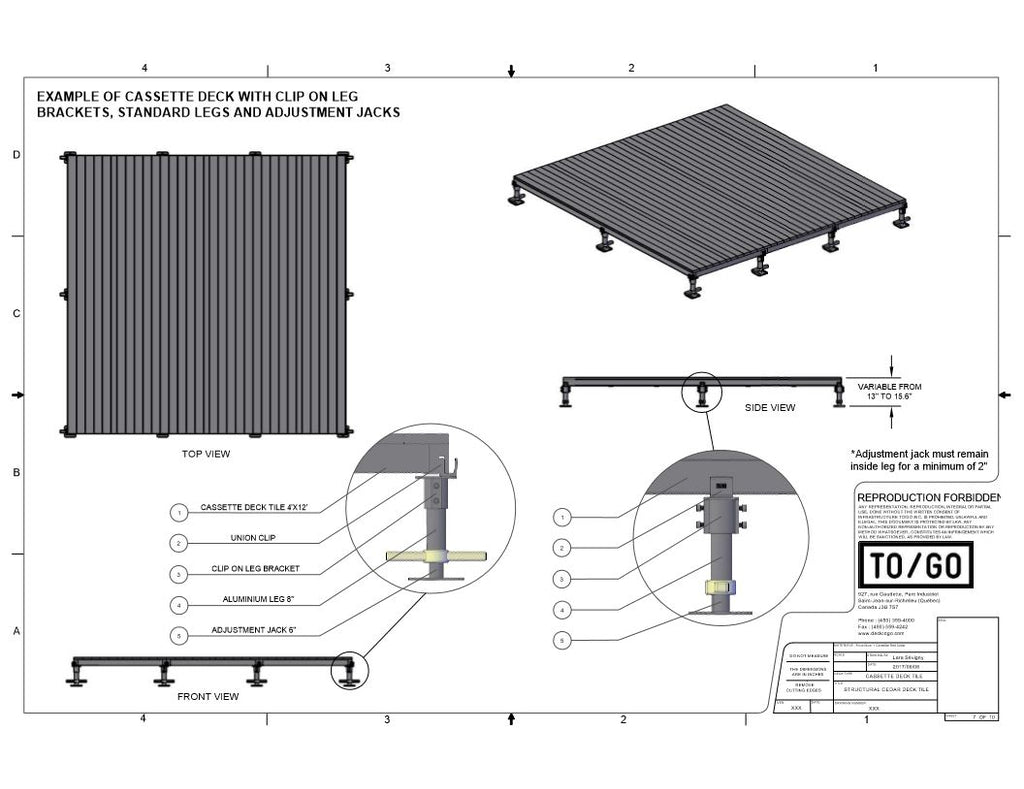 leg bracket for tent flooring