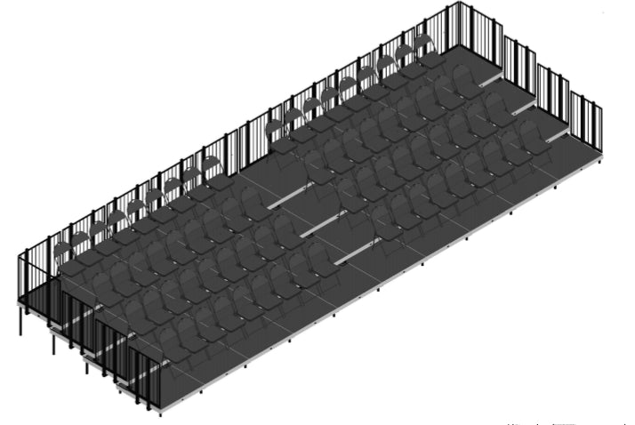 Tiered Seating 4 Rows x 40'