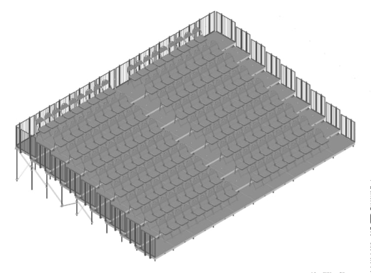 Tiered Seating 9 Rows x 40'