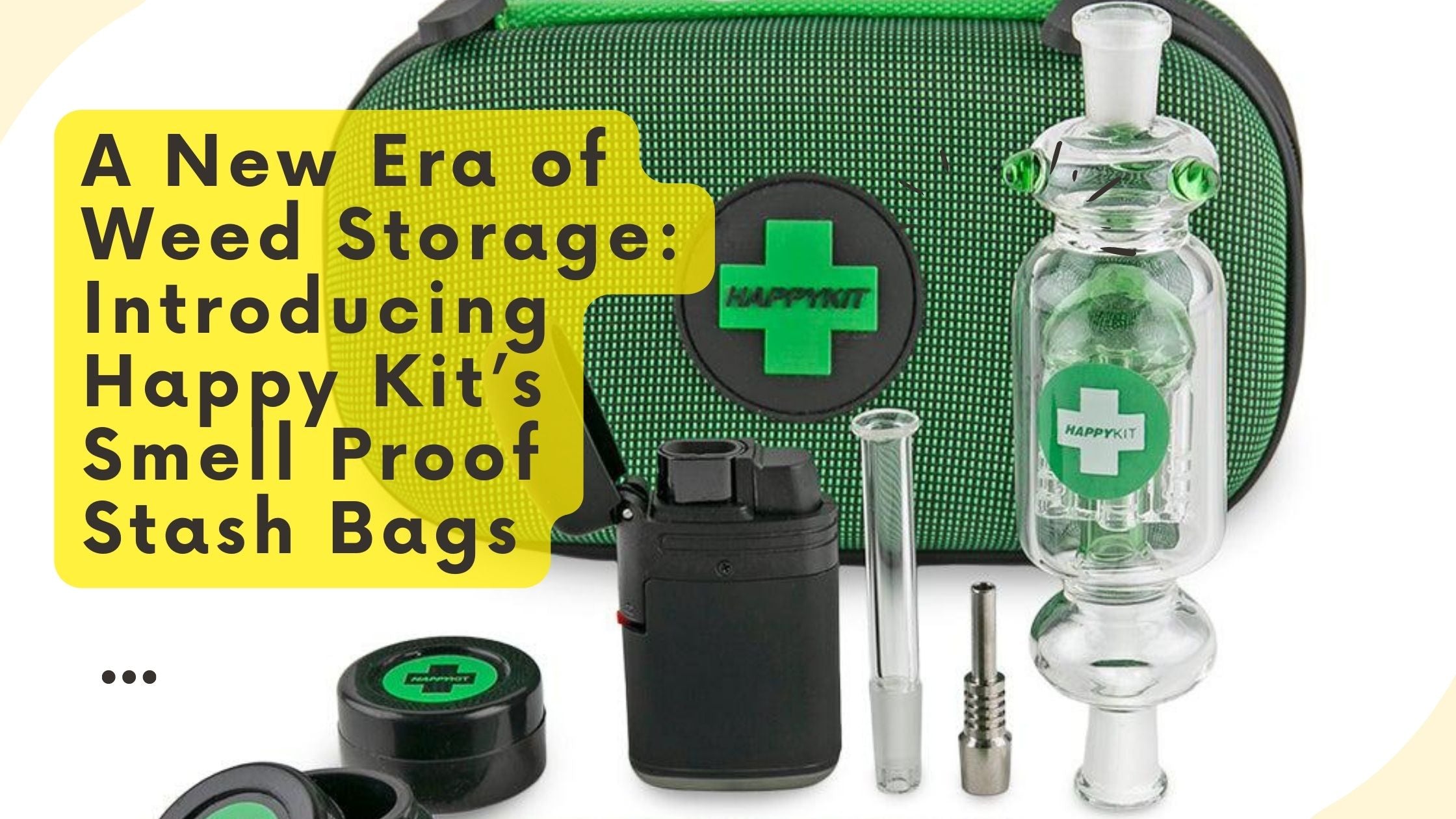 Buy Smell Proof Weed Bags & Stash Box with Lock - The Happy Kit