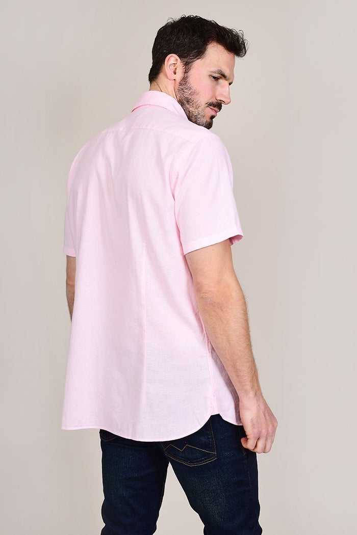 Barbour Oxford Short Sleeved Pink Shirt