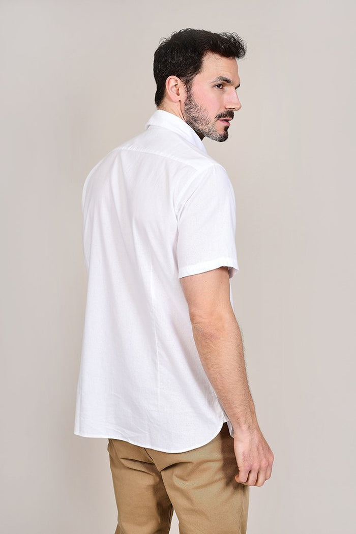 Barbour Oxford Short Sleeved White Shirt