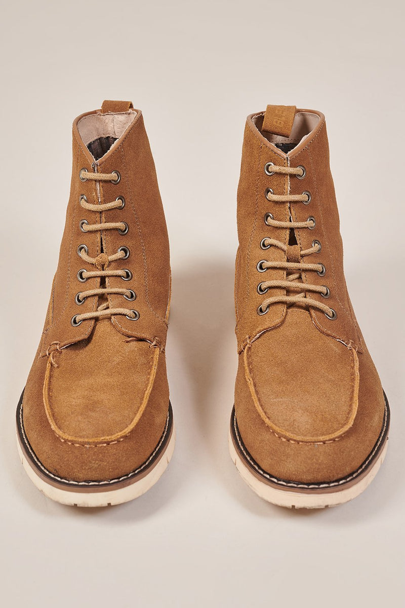 suede moc toe boots