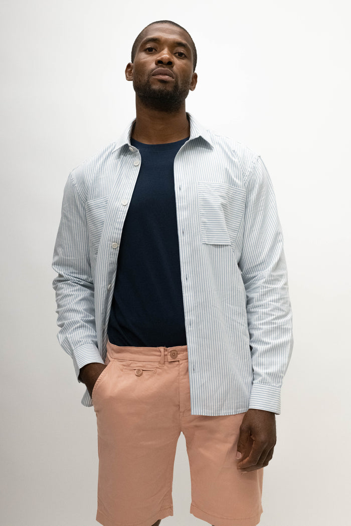 Casual Friday Alvin Faded Denim Oxford Shirt