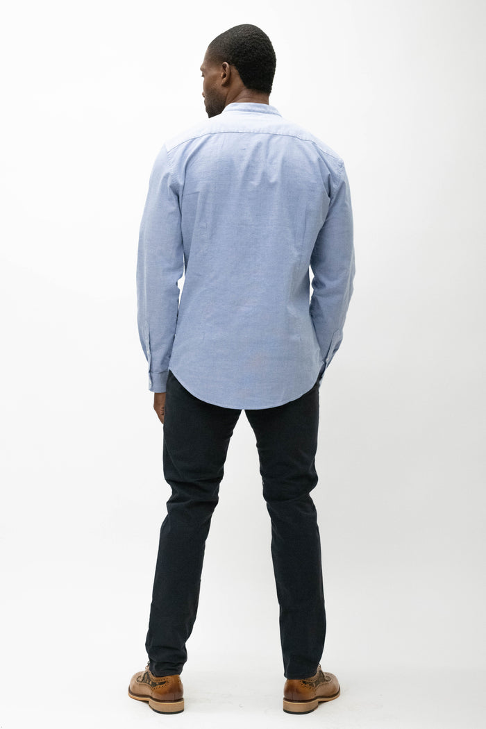 Casual Friday Arthur Blue Grandad Shirt