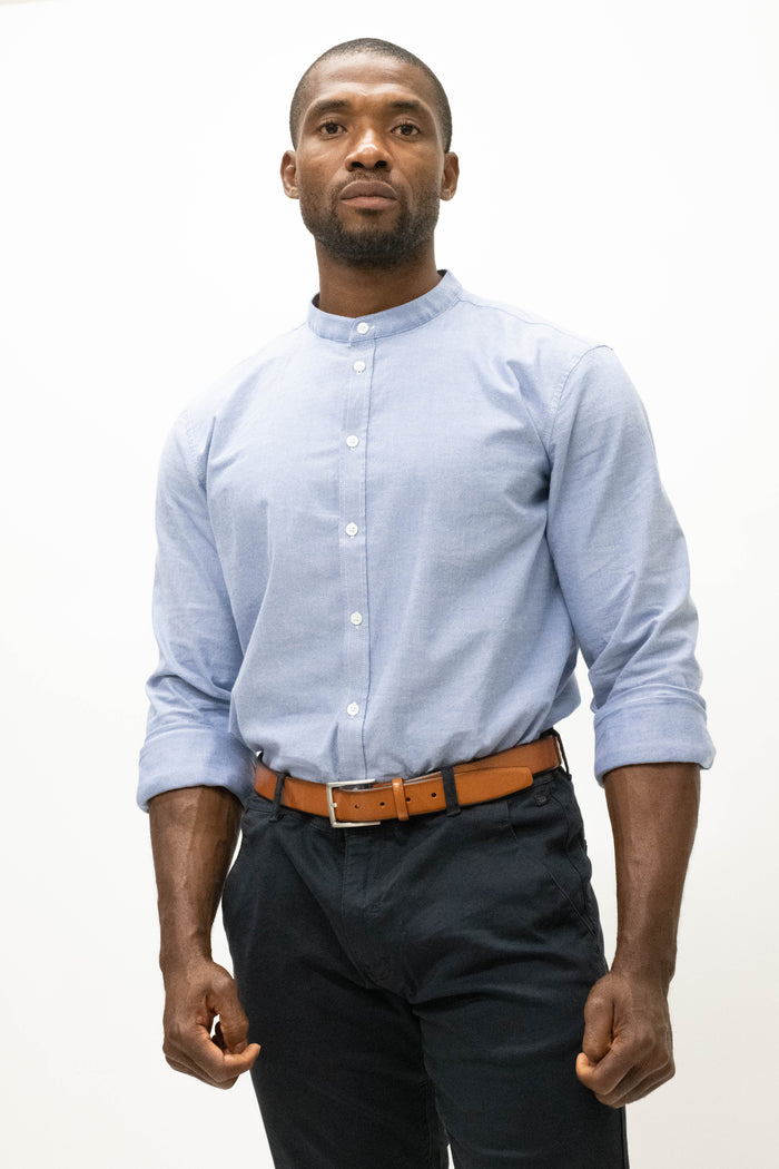 Casual Friday Arthur Blue Grandad Shirt