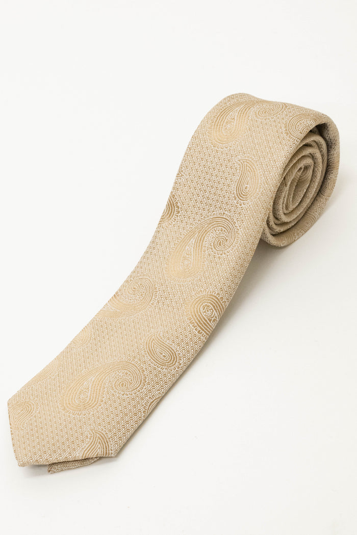 Knightsbridge Neckwear Champagne Paisley Tie Champagne