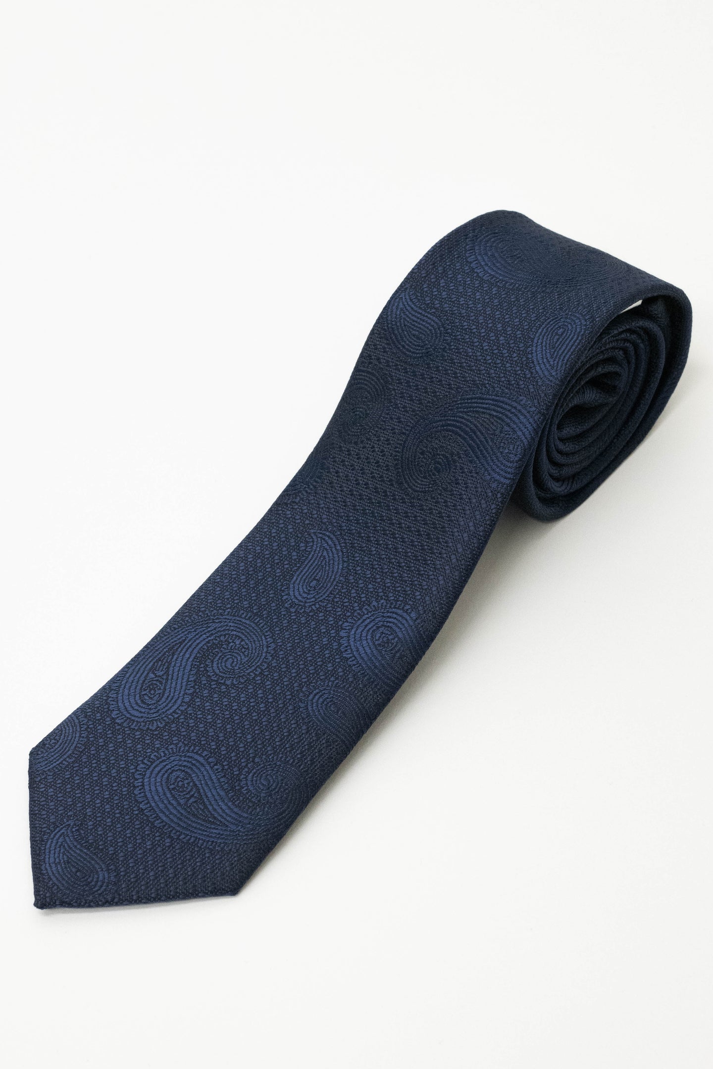 Knightsbridge Neckwear Navy Paisley Tie Navy