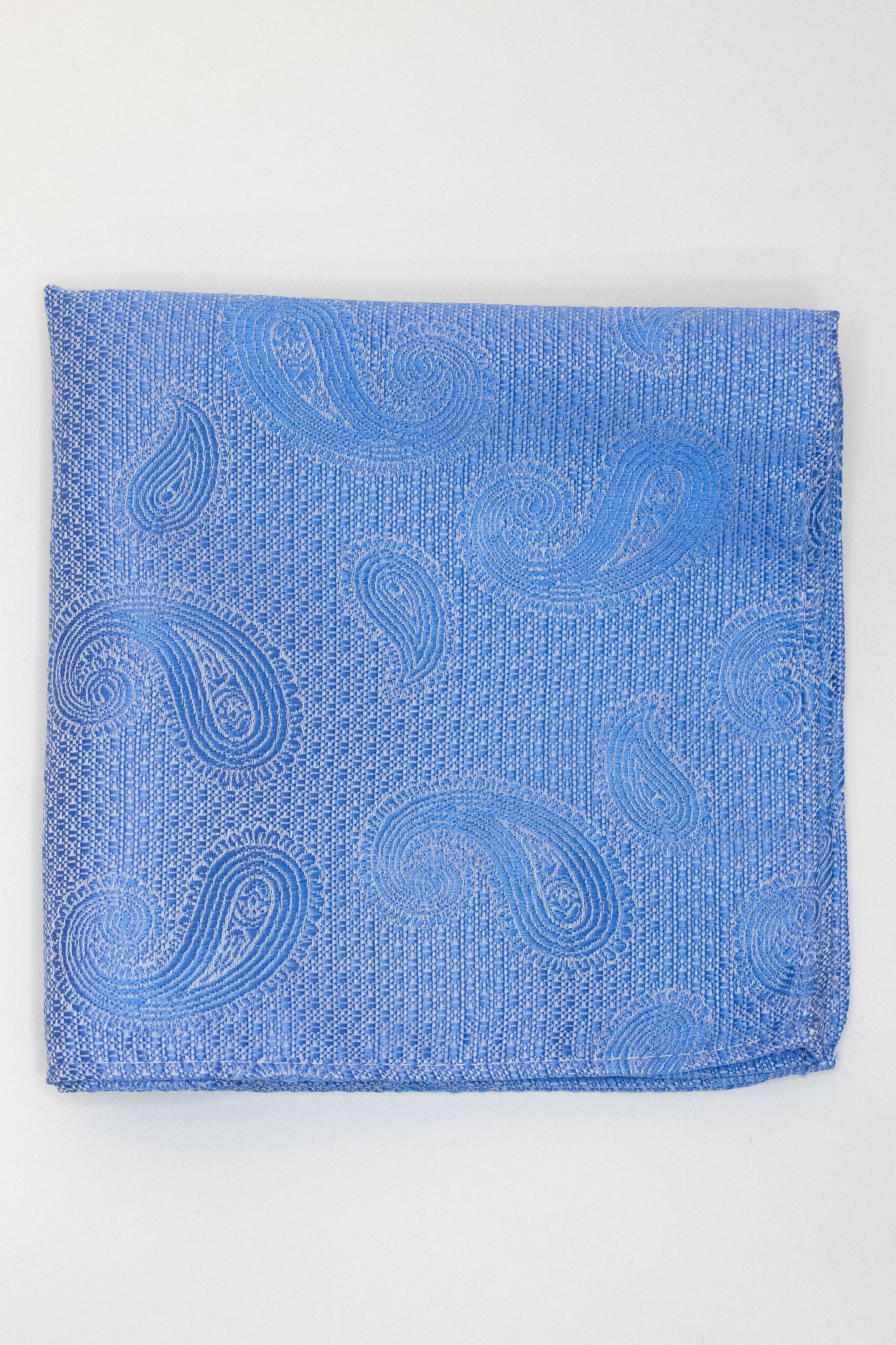 Knightsbridge Neckwear Sky Blue Paisley Pocket Square Sky Blue