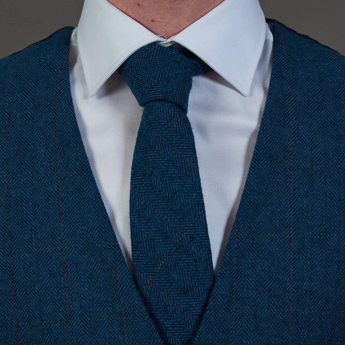 Marc Darcy Dion Blue Tweed Style Tie