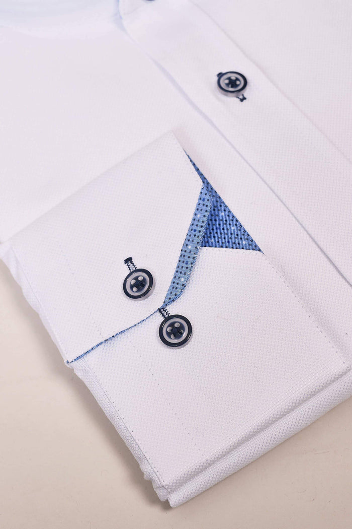 Marc Darcy Marc Darcy White Grandad Shirt With Contrast Buttons £20.00