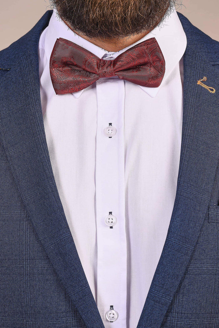 Marc Darcy Marc Darcy Wine Paisley Bow Tie, Pocket Square & Cufflink Set £14.99