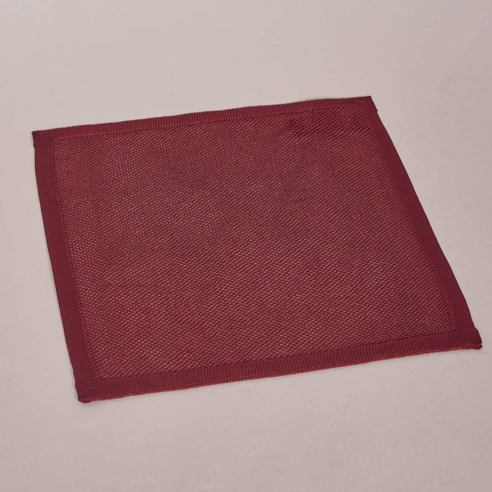 Plain Burgundy Silk Knitted Pocket Square